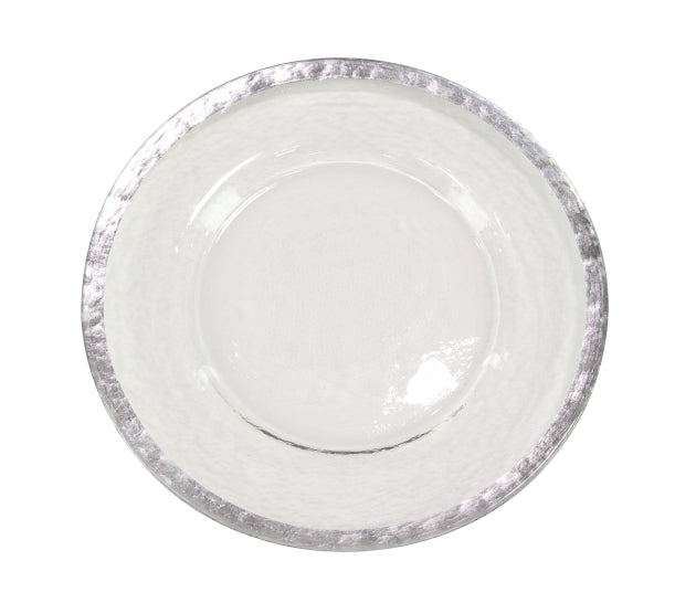 Silver Glass Charger 13"