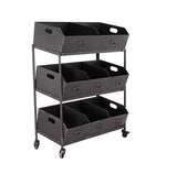 Metal 3 Bin Storage 31X42"