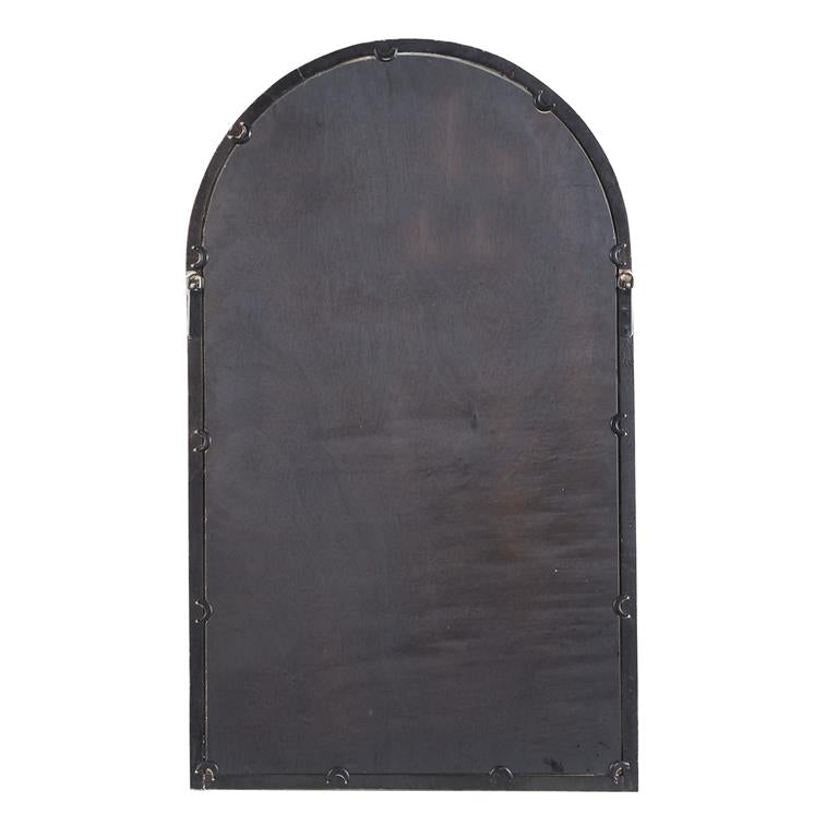 Distressed White Window Mirror