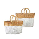 TWO TONED HANDLED BASKET