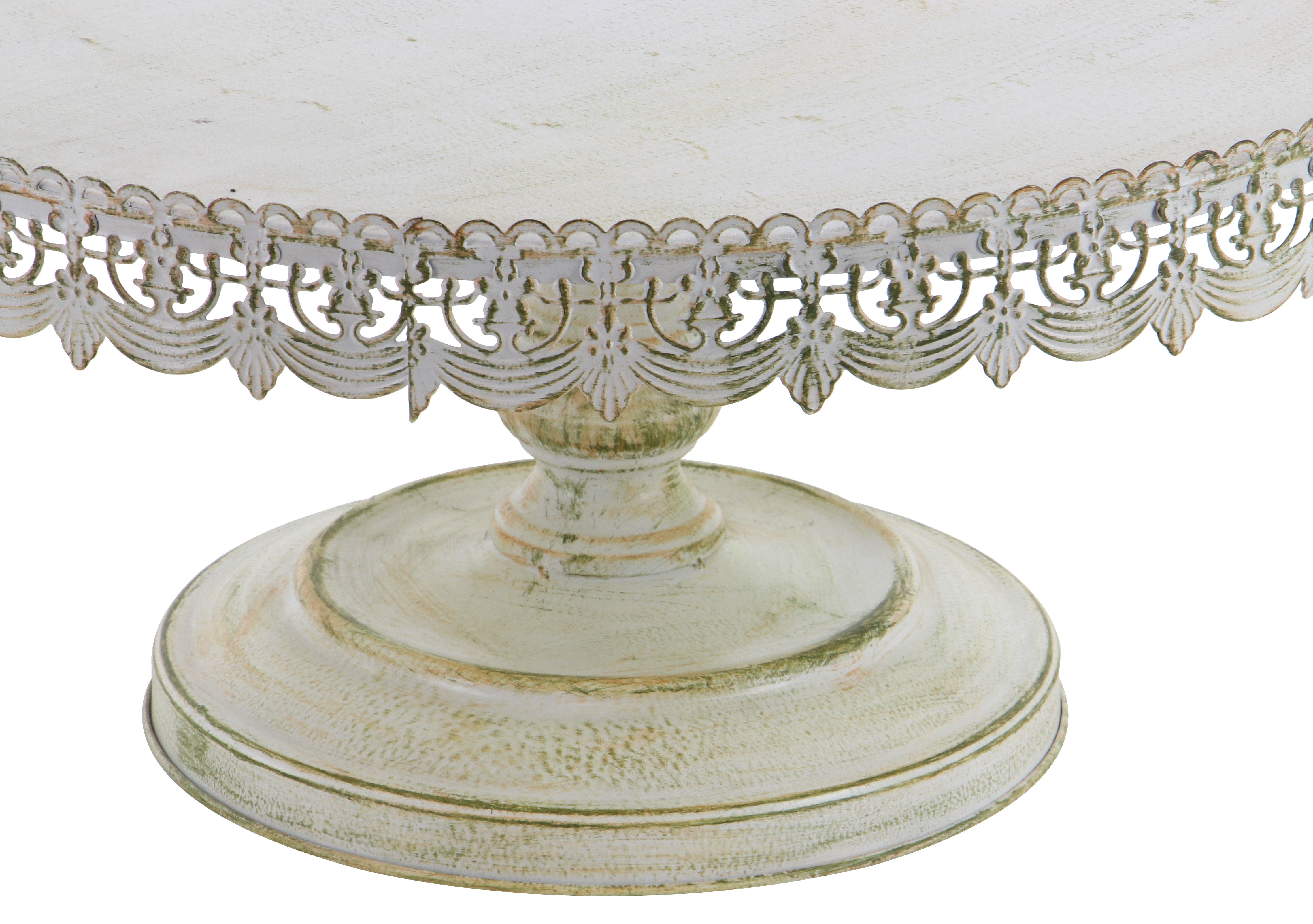 Metal Cake Stand  22"W, 10"H