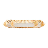 GOLD EDGE GLASS NESTED TRAY SET OF 2