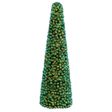 18'' Glittered Beaded Cone Tree