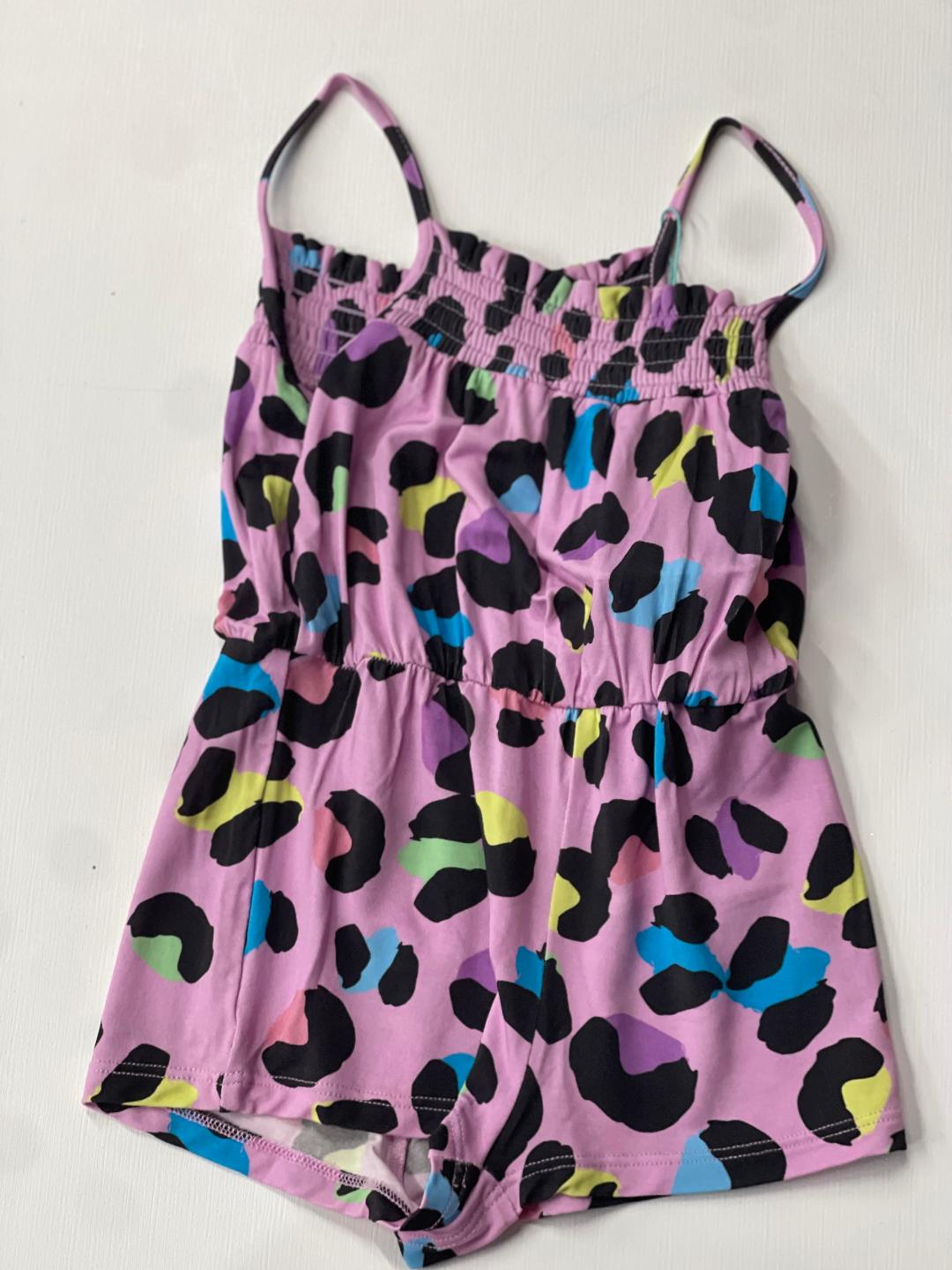 ELECTRIC LEOPARD SPAGHETTI SHORT JUMPSUIT
