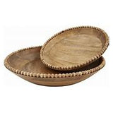 WOOD BEADED BOWL