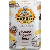 Packaging of Caputo Semolina de Napoli flour, featuring the brand logo, product name, and decorative elements.