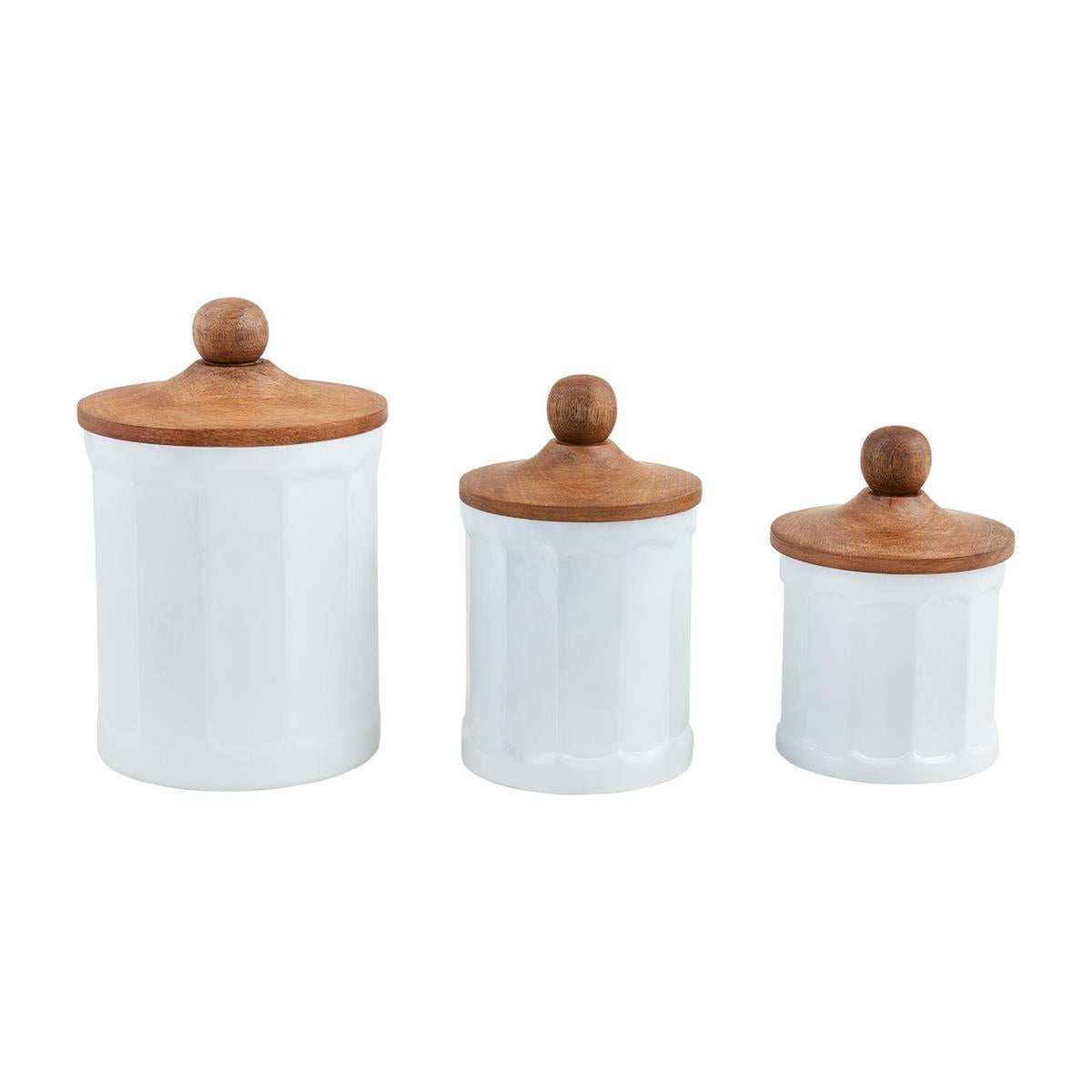 Farm House Milk Glass Canister Set