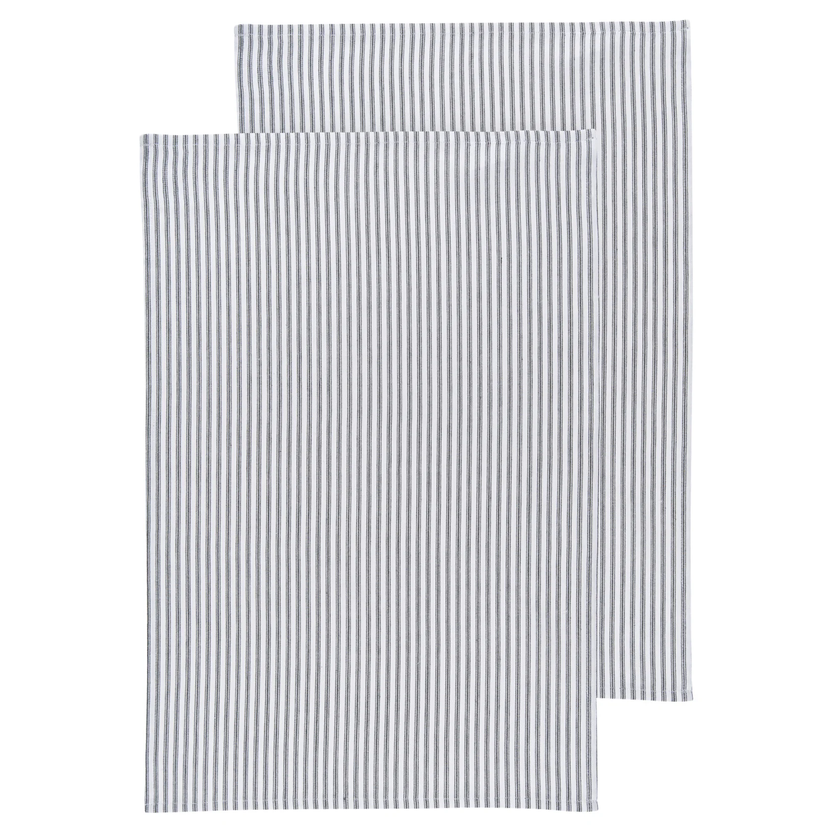 stiped black and white dishtowel