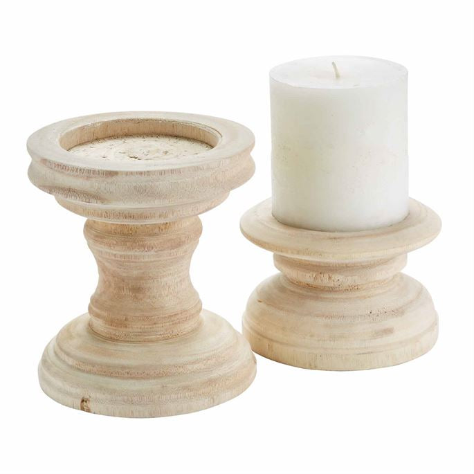 wood candle holder