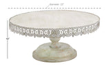 Metal Cake Stand  22"W, 10"H