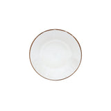 white plate w gold rim white background