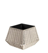 SHORT RESIN WICKER PLANTER