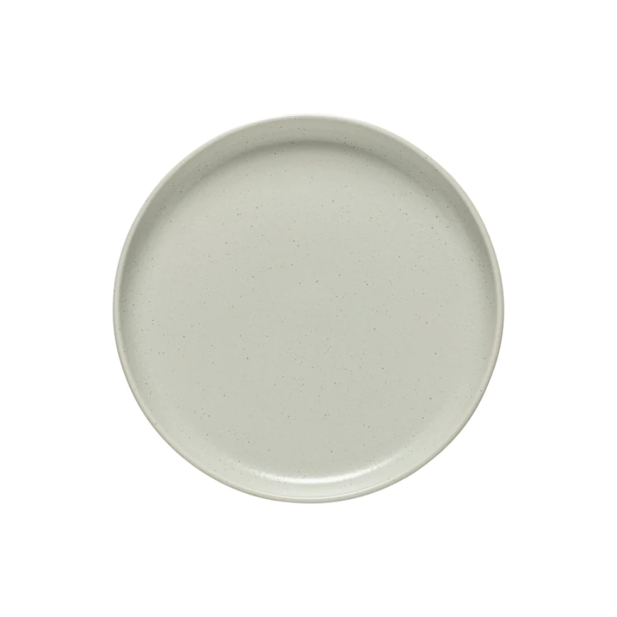 white dinner plate on white background