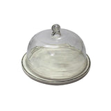 GLASS DOME W MARBLE BASE LG